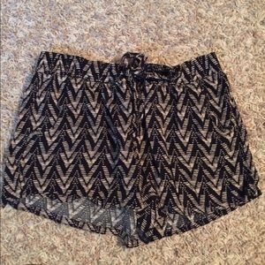 Chevron Print Shorts